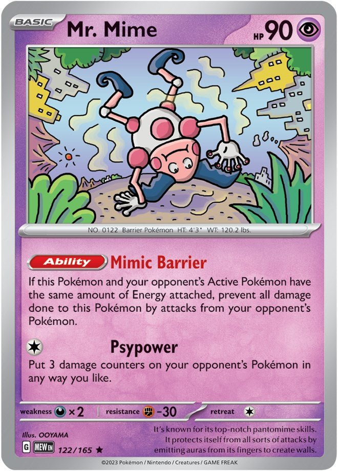 Pokemon Mr. Mime - 122/165 SV: Scarlet & Violet 151 Holo