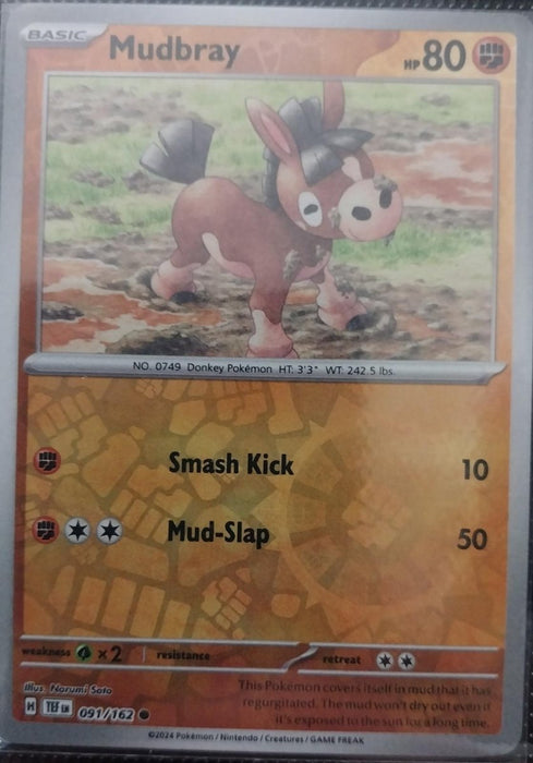 Pokemon Mudbray 091/162 SV05: Temporal Forces Normal - Eterna Cards