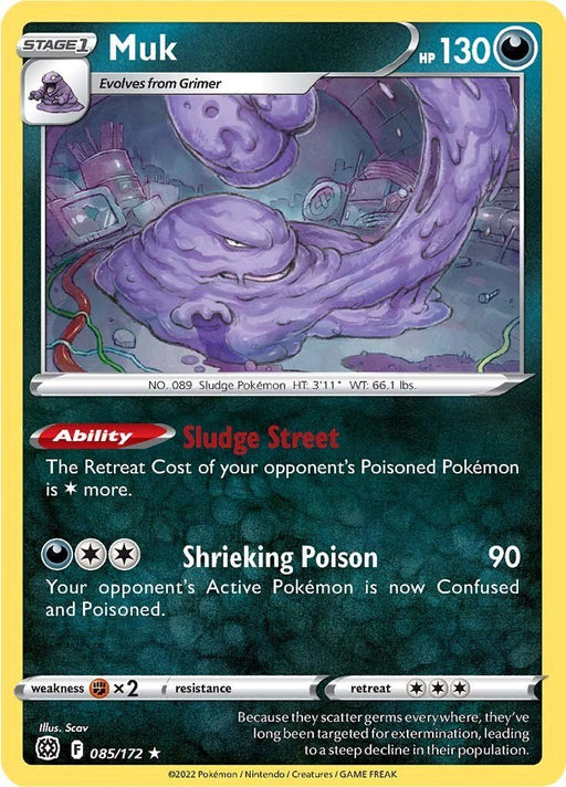 Pokemon Muk 085/172 SWSH09: Brilliant Stars Normal - Eterna Cards