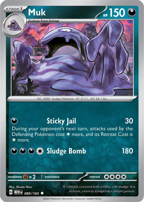 Pokemon Muk 089/165 SV: Scarlet & Violet 151 Normal - EternaCards