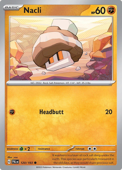 Pokemon Nacli - 120/193 120/193 SV02: Paldea Evolved Normal - EternaCards