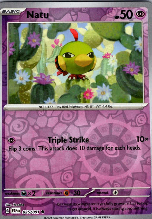 Pokemon Natu - 025/091 SV: Paldean Fates Normal - Eterna Cards