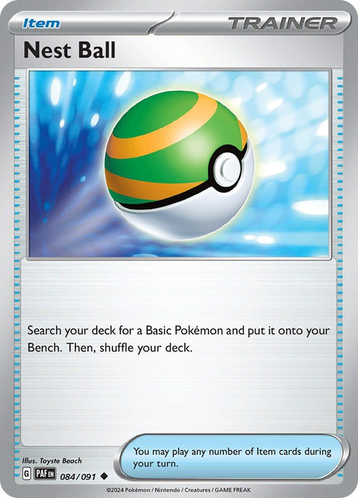 Pokemon Nest Ball 084/091 SV: Paldean Fates Reverse Holo - EternaCards