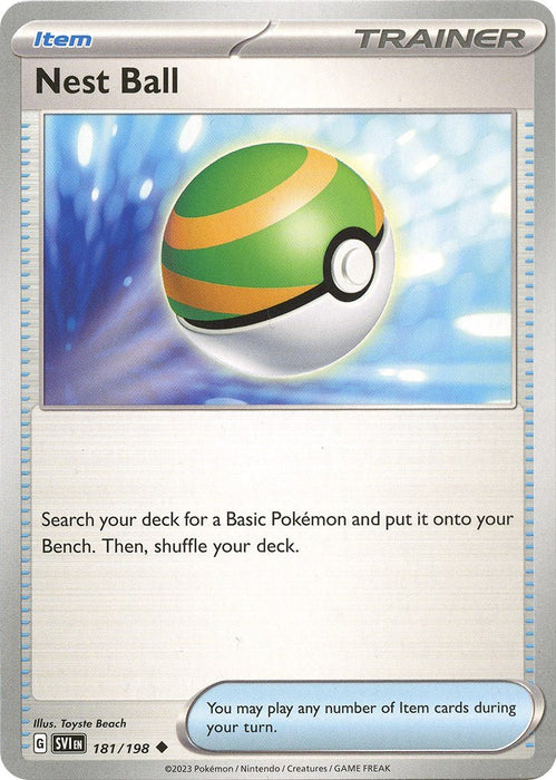 Pokemon Nest Ball - 181/198 181/198 SV01: Scarlet & Violet Base Set Reverse Holo - EternaCards