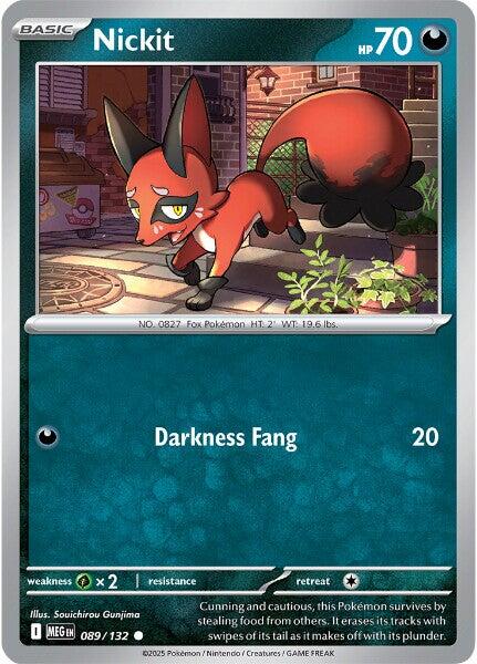 Pokemon Nickit 089/132 ME01: Mega Evolution Normal - EternaCards