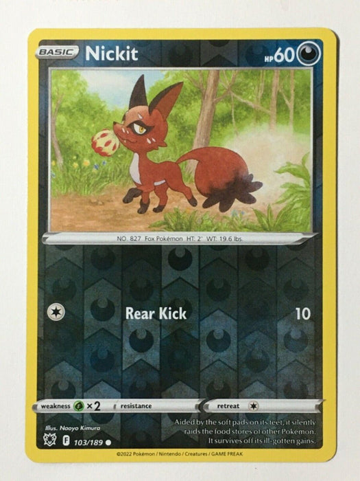 Pokemon Nickit 103/189 SWSH10: Astral Radiance Normal - Eterna Cards