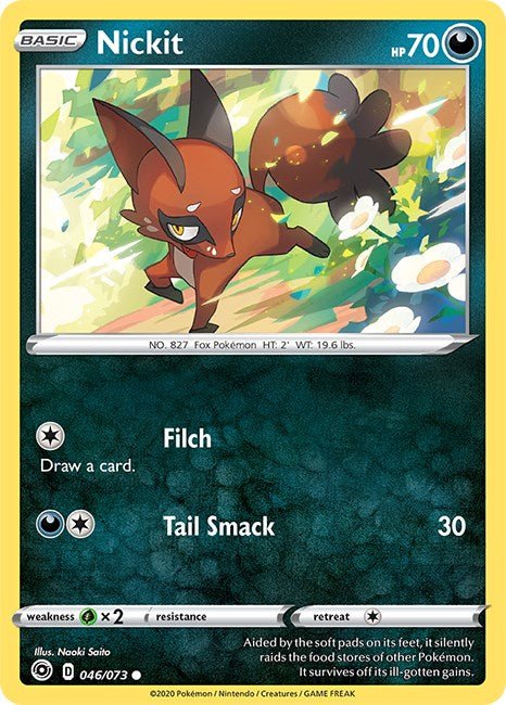 Pokemon Nickit 46/73 Champion's Path Normal - EternaCards