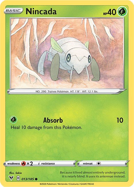 Pokemon Nincada 013/185 SWSH04: Vivid Voltage Normal - EternaCards