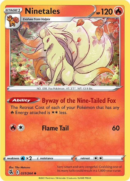 Pokemon Ninetales (31) 031/264 SWSH08: Fusion Strike Normal - Eterna Cards