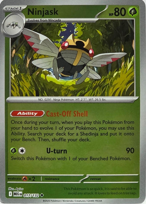 Pokemon Ninjask - 017/132 ME01: Mega Evolution Normal - Eterna Cards