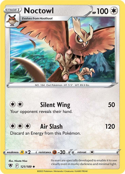 Pokemon Noctowl 121/189 SWSH10: Astral Radiance Normal - EternaCards