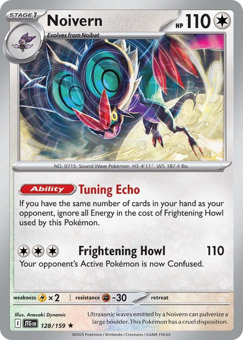 Pokemon Noivern 128/159 SV09: Journey Together Holo - EternaCards