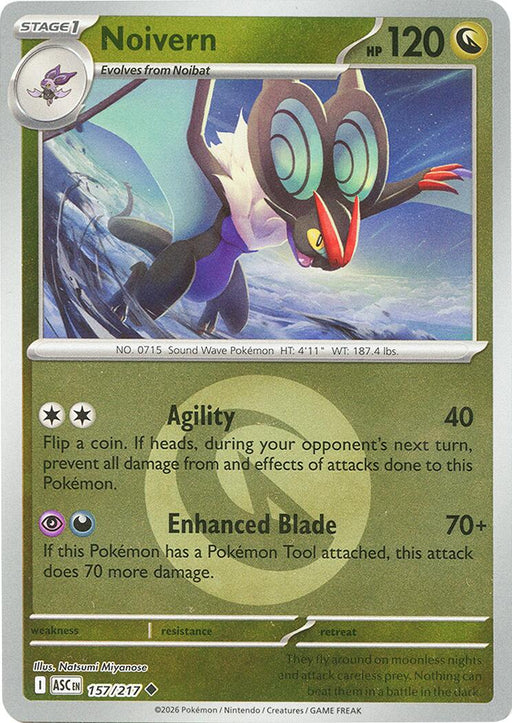 Pokemon Noivern (Energy Symbol Pattern) 157/217 ME: Ascended Heroes Reverse Holo - Eterna Cards