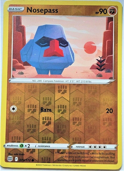 Pokemon Nosepass 073/172 SWSH09: Brilliant Stars Normal - Eterna Cards