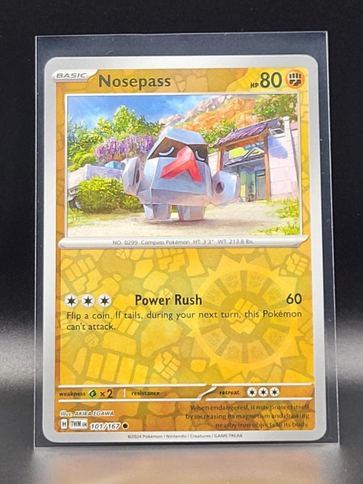 Pokemon Nosepass 101/167 SV06: Twilight Masquerade Normal - Eterna Cards