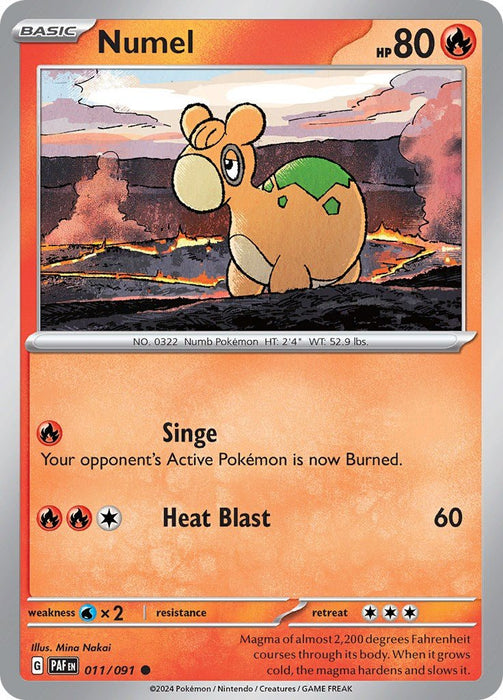 Pokemon Numel 011/091 SV: Paldean Fates Reverse Holo - EternaCards
