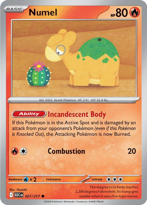 Pokemon Numel - 027/217 027/217 ME: Ascended Heroes Normal - EternaCards