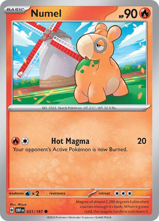 Pokemon Numel 031/197 SV03: Obsidian Flames Normal - EternaCards
