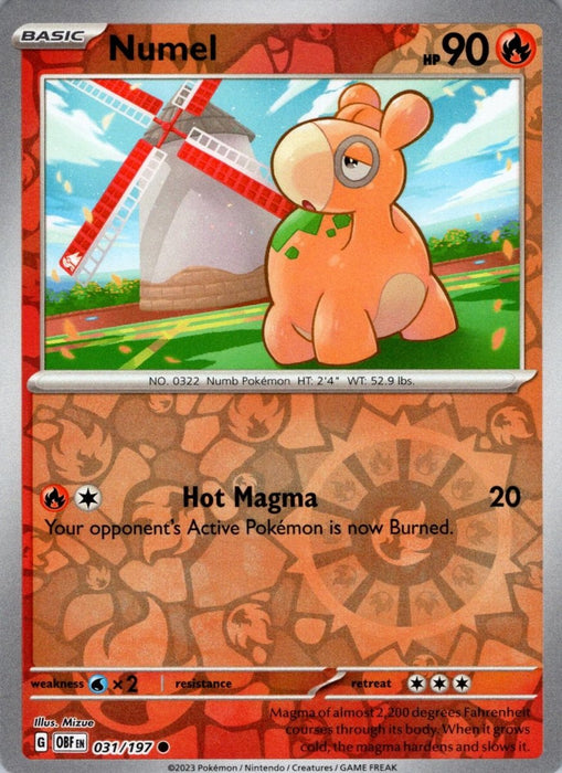 Pokemon Numel 031/197 SV03: Obsidian Flames Normal - Eterna Cards
