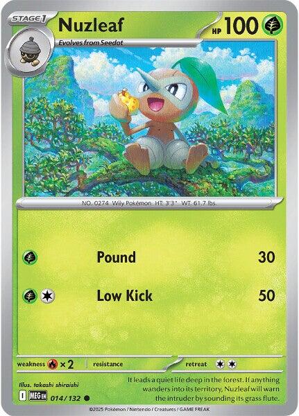 Pokemon Nuzleaf 014/132 ME01: Mega Evolution Normal - EternaCards