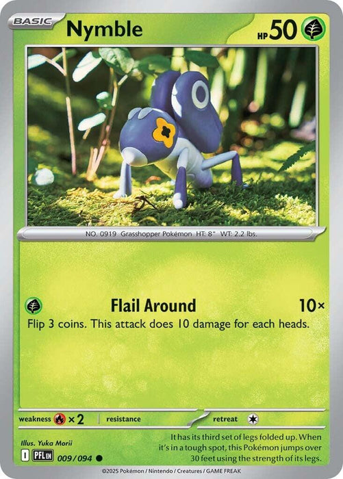 Pokemon Nymble - 009/094 009/094 ME02: Phantasmal Flames Reverse Holo - EternaCards