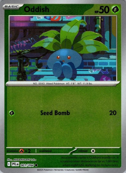 Pokemon Oddish 001/094 ME02: Phantasmal Flames Normal - Eterna Cards