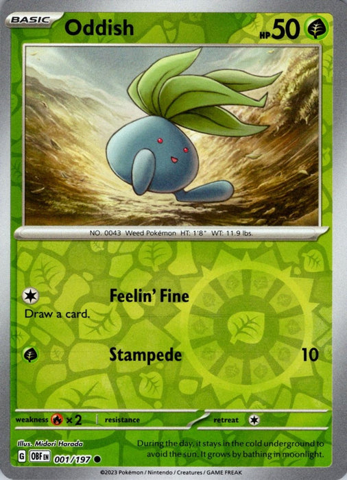 Pokemon Oddish 001/197 SV03: Obsidian Flames Normal - Eterna Cards
