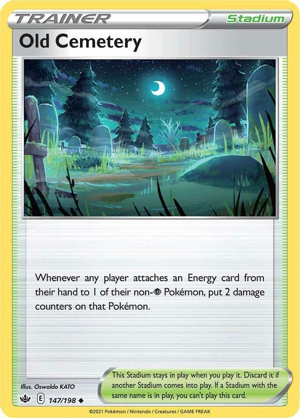 Pokemon Old Cemetery 147/198 SWSH06: Chilling Reign Reverse Holo