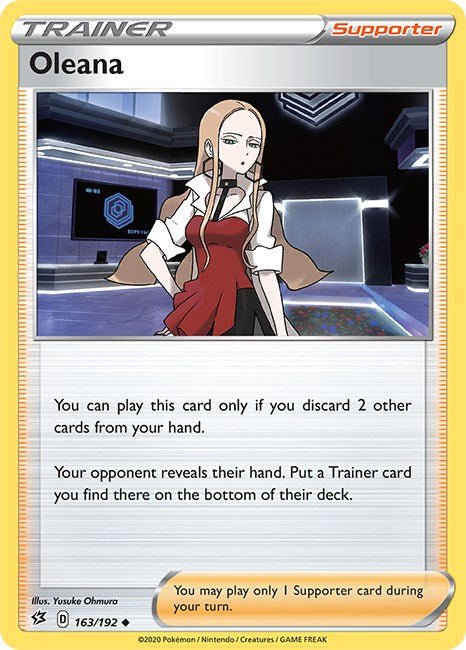 Pokemon Oleana 163/192 SWSH02: Rebel Clash Reverse Holo - EternaCards