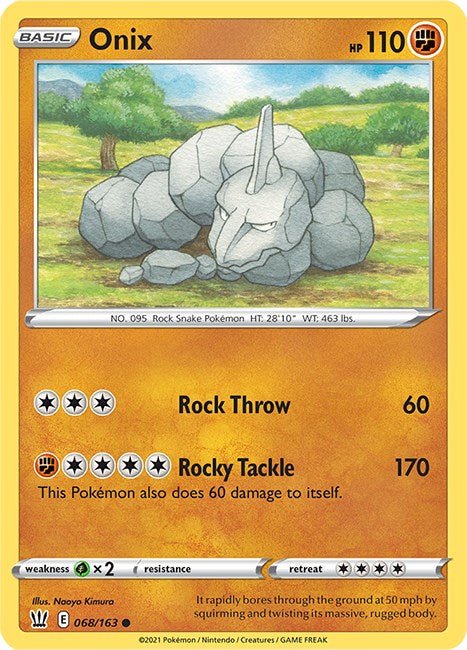 Pokemon Onix 068/163 SWSH05: Battle Styles Normal - Eterna Cards
