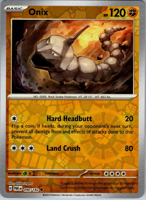 Pokemon Onix 090/182 SV04: Paradox Rift Normal - Eterna Cards