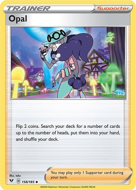 Pokemon Opal 158/185 SWSH04: Vivid Voltage Reverse Holo - EternaCards