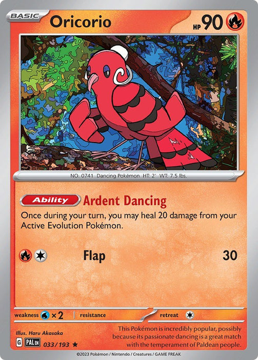 Pokemon Oricorio 033/193 SV02: Paldea Evolved Reverse Holo - EternaCards