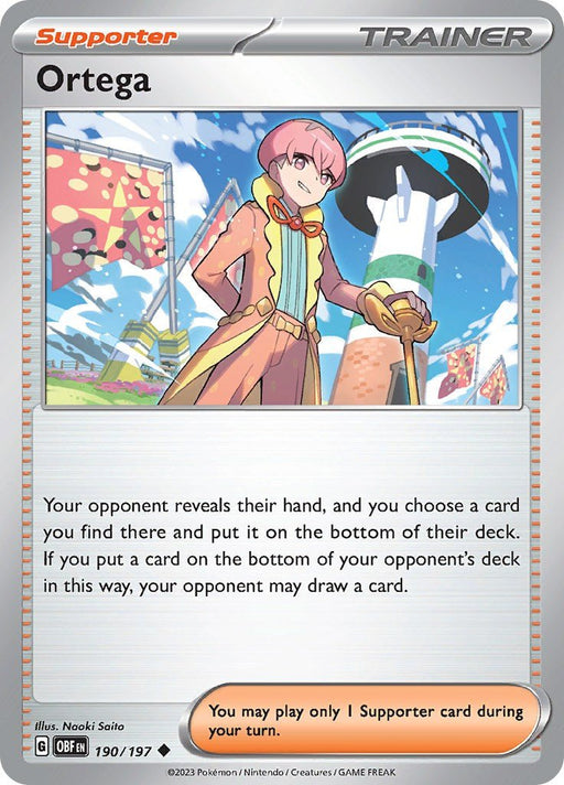 Pokemon Ortega 190/197 SV03: Obsidian Flames Reverse Holo - EternaCards