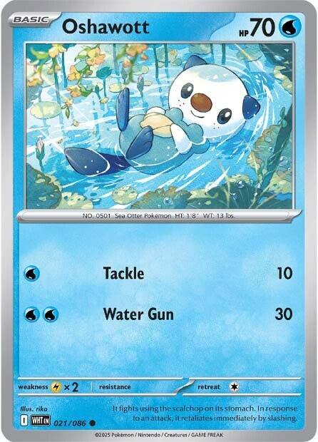 Pokemon Oshawott 021/086 SV: White Flare Reverse Holo - EternaCards