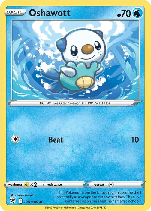 Pokemon Oshawott 041/189 SWSH10: Astral Radiance Reverse Holo - EternaCards