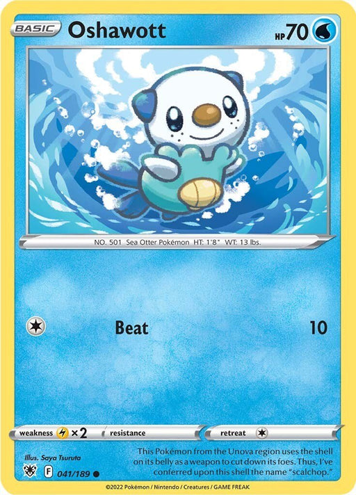 Pokemon Oshawott 041/189 SWSH10: Astral Radiance Reverse Holo - EternaCards
