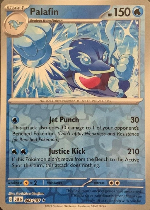 Pokemon Palafin 062/197 SV03: Obsidian Flames Holo - Eterna Cards