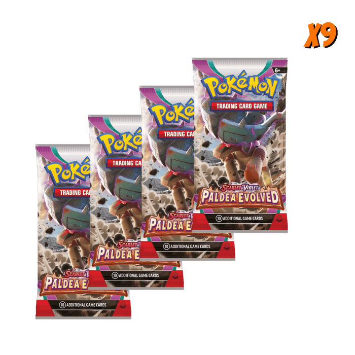 Pokemon Paldea Evolved Booster Pack Bundle (9 Packs) - EternaCards