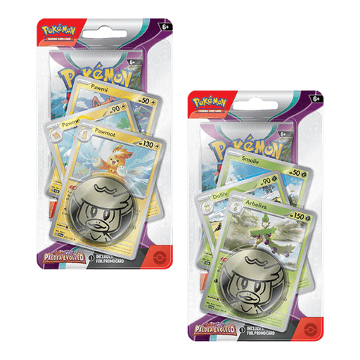 Pokemon Paldea Evolved Premium Checklane Blister (Pawmot/Arboliva) - EternaCards