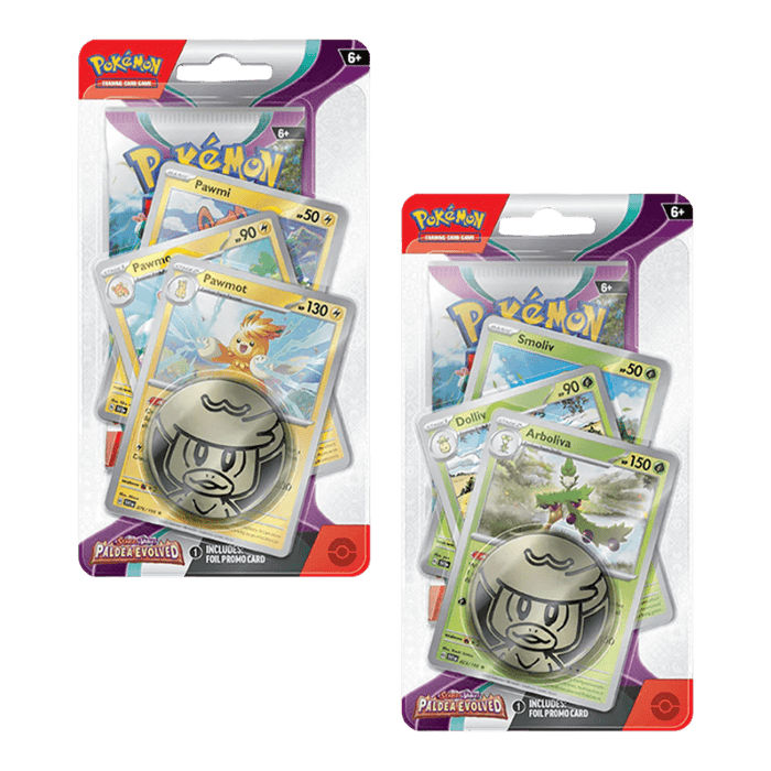 Pokemon Paldea Evolved Premium Checklane Blister (Pawmot/Arboliva) - EternaCards