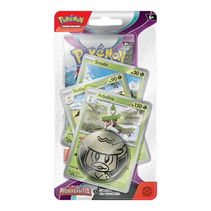 Pokemon Paldea Evolved Premium Checklane Blister (Pawmot/Arboliva) - EternaCards