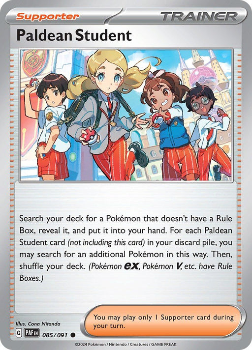 Pokemon Paldean Student - 085/091 085/091 SV: Paldean Fates Reverse Holo - EternaCards