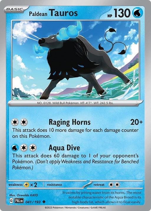 Pokemon Paldean Tauros - 041/193 041/193 SV02: Paldea Evolved Normal - EternaCards