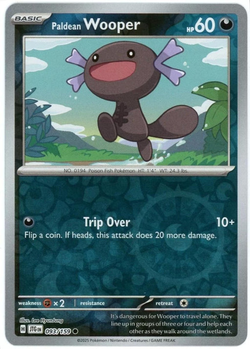 Pokemon Paldean Wooper 093/159 SV09: Journey Together Reverse Holo - Eterna Cards