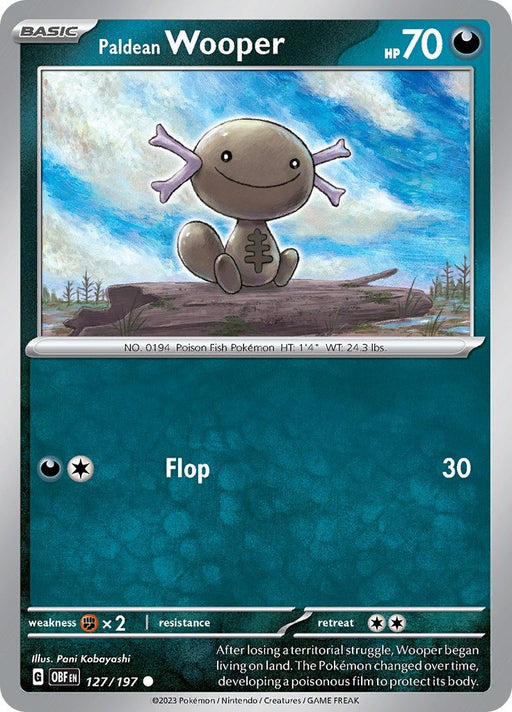 Pokemon Paldean Wooper - 127/197 SV03: Obsidian Flames Normal - Eterna Cards