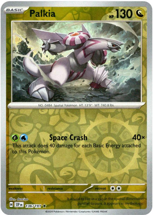 Pokemon Palkia 136/191 SV08: Surging Sparks Holo - Eterna Cards