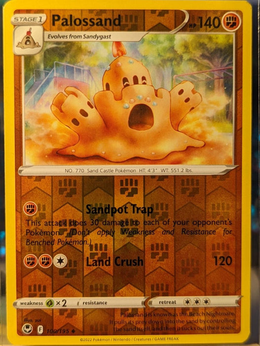 Pokemon Palossand 100/195 SWSH12: Silver Tempest Normal - Eterna Cards