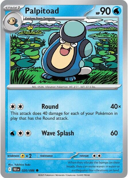 Pokemon Palpitoad 020/086 SV: Black Bolt Reverse Holo - EternaCards