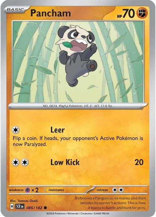 Pokemon Pancham 085/142 SV07: Stellar Crown Normal - EternaCards